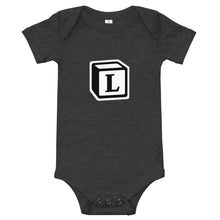 Load image into Gallery viewer, 'K' Block Monogram Short-Sleeve Infant Bodysuit