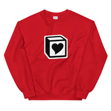 Load image into Gallery viewer, Heart Block Unisex Sweatshirt - Black/White Heart