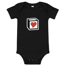 Load image into Gallery viewer, Heart Block Short-Sleeve Infant Bodysuit - Red Heart
