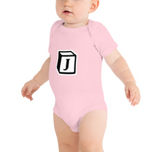 Load image into Gallery viewer, 'J' Block Monogram Short-Sleeve Infant Bodysuit