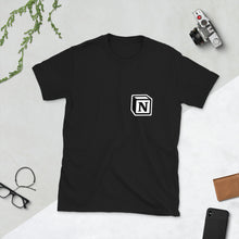 Load image into Gallery viewer, 'N' Block Small-Monogram Short-Sleeve Unisex T-Shirt
