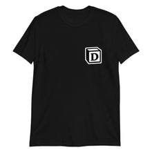 Load image into Gallery viewer, 'D' Block Small-Monogram Short-Sleeve Unisex T-Shirt