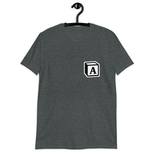 Load image into Gallery viewer, 'A' Block Small-Monogram Short-Sleeve Unisex T-Shirt