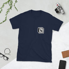 Load image into Gallery viewer, 'N' Block Small-Monogram Short-Sleeve Unisex T-Shirt