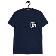 Load image into Gallery viewer, 'A' Block Small-Monogram Short-Sleeve Unisex T-Shirt
