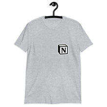 Load image into Gallery viewer, 'N' Block Small-Monogram Short-Sleeve Unisex T-Shirt