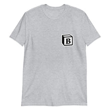 Load image into Gallery viewer, 'B' Block Small-Monogram Short-Sleeve Unisex T-Shirt