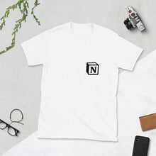 Load image into Gallery viewer, 'N' Block Small-Monogram Short-Sleeve Unisex T-Shirt