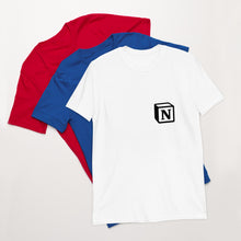 Load image into Gallery viewer, 'N' Block Small-Monogram Short-Sleeve Unisex T-Shirt