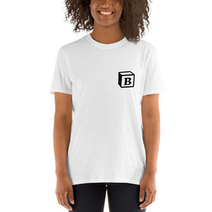 'B' Block Small-Monogram Short-Sleeve Unisex T-Shirt