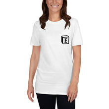 Load image into Gallery viewer, 'E' Block Small-Monogram Short-Sleeve Unisex T-Shirt