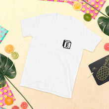 Load image into Gallery viewer, 'E' Block Small-Monogram Short-Sleeve Unisex T-Shirt