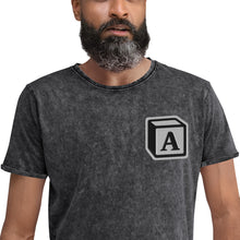 Load image into Gallery viewer, 'A' Block Monogram Denim T-Shirt
