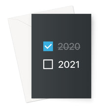 Load image into Gallery viewer, 2020-21 Checkbox Block Greeting Card (Dark Mode)
