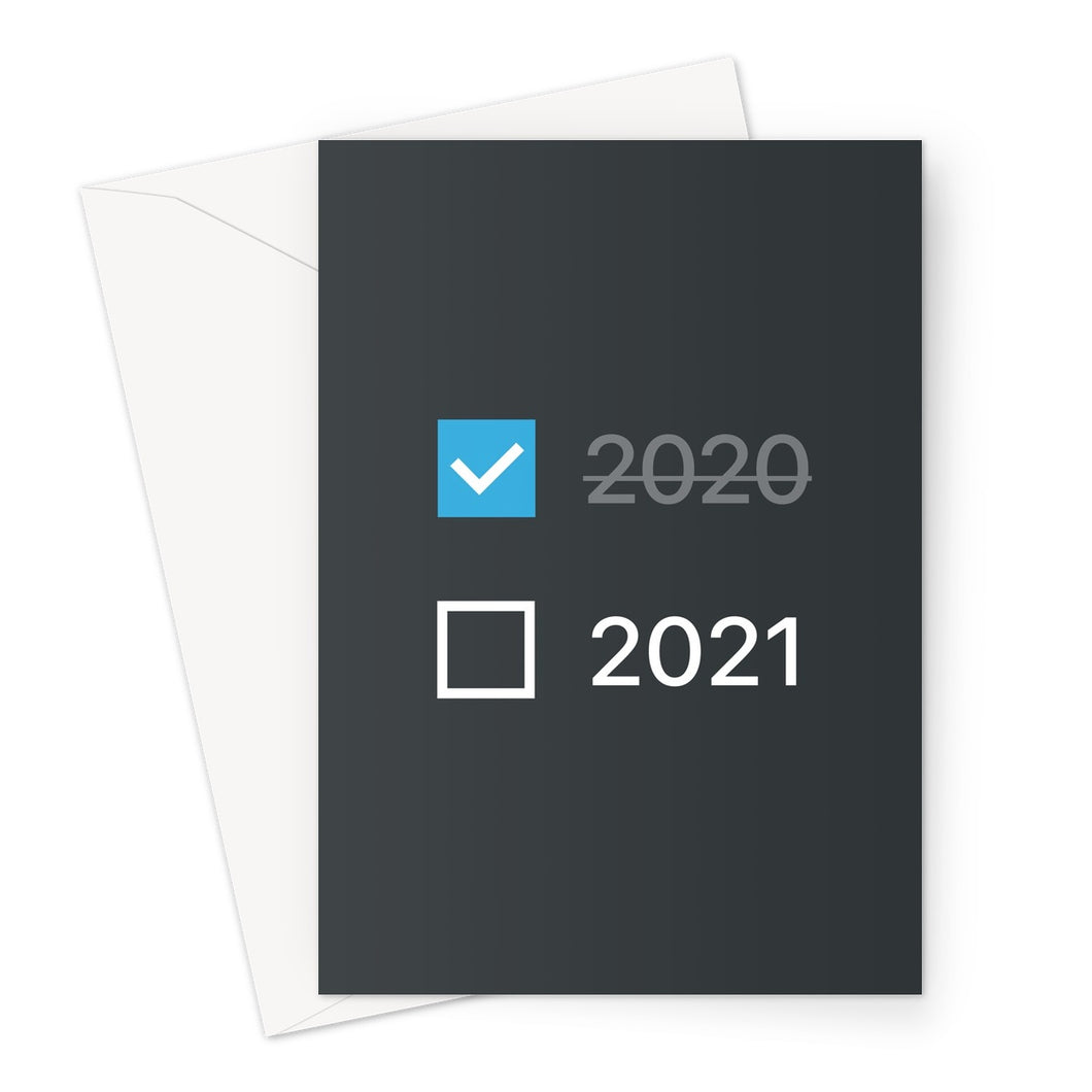 2020-21 Checkbox Block Greeting Card (Dark Mode)