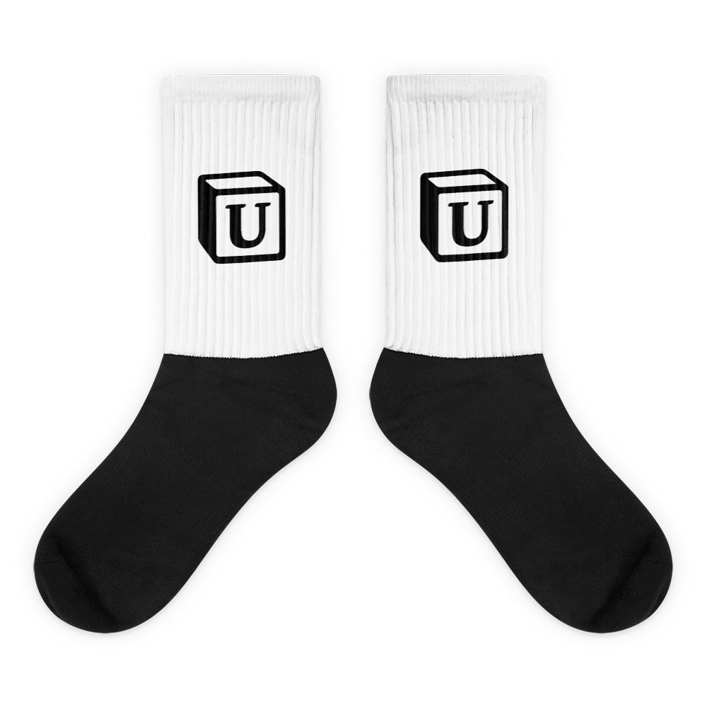 'U' Block Monogram Socks
