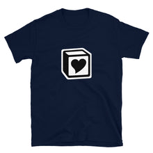 Load image into Gallery viewer, Heart Block T-Shirt - Black/White Heart
