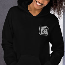 Load image into Gallery viewer, &#39;C&#39; Block Embroidered Monogram Heavy Blend Hoodie, Unisex
