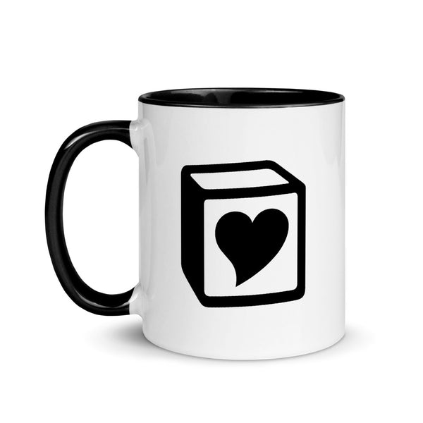 Heart Block Mug - Black Heart