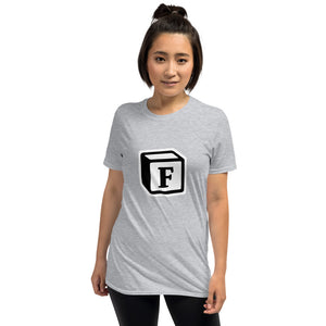 'F' Block Monogram Short-Sleeve Unisex T-Shirt