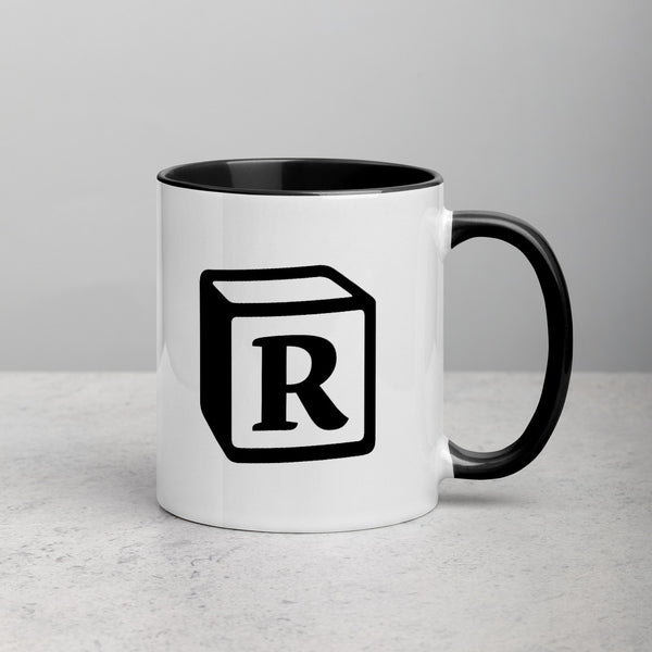 'R' Block Monogram Mug