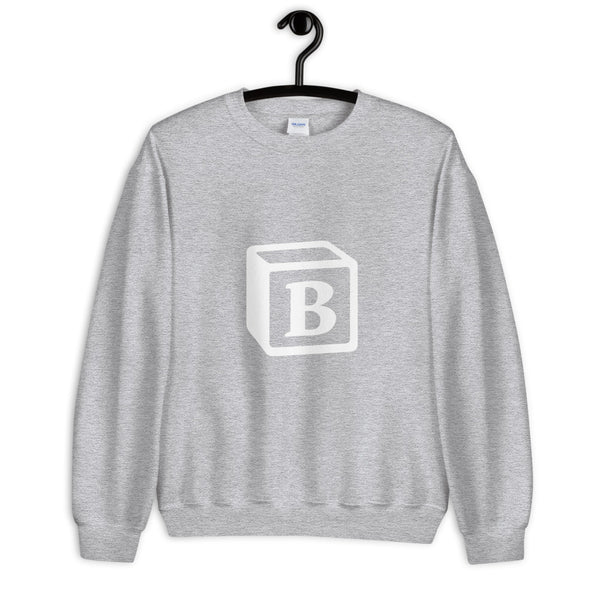 'B' Block Monogram Unisex Sweatshirt