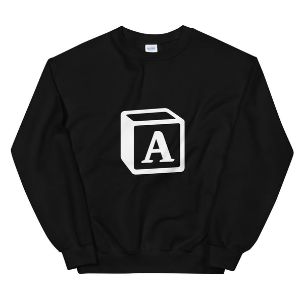 'A' Block Monogram Unisex Sweatshirt