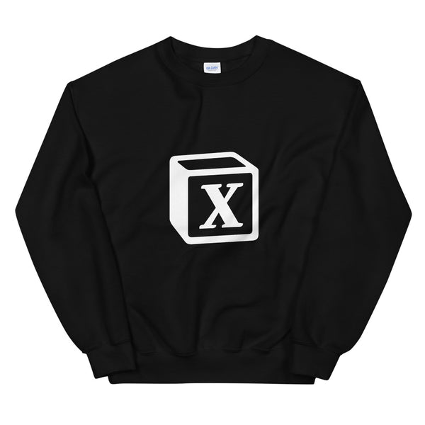 'X' Block Monogram Unisex Sweatshirt