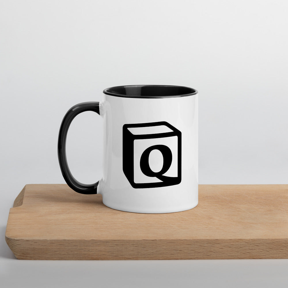 'Q' Block Monogram Mug