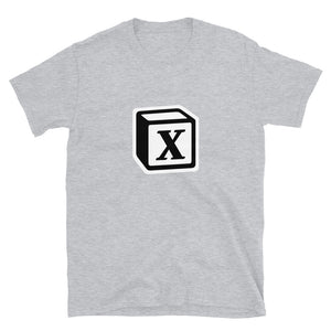'X' Block Monogram Short-Sleeve Unisex T-Shirt