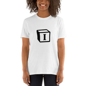 'I' Block Monogram Short-Sleeve Unisex T-Shirt