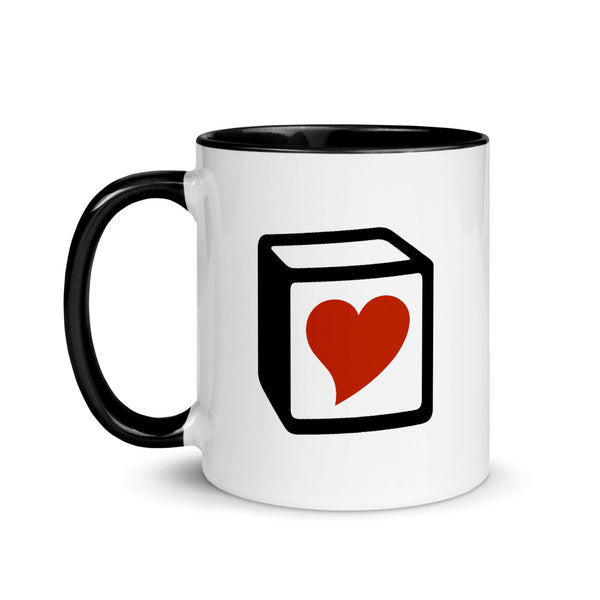 Heart Block Mug - Red Heart