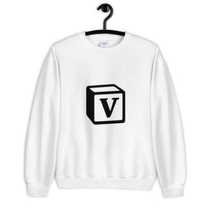 'V' Block Monogram Unisex Sweatshirt