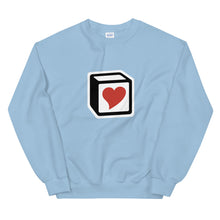 Load image into Gallery viewer, Heart Block Unisex Sweatshirt - Red Heart
