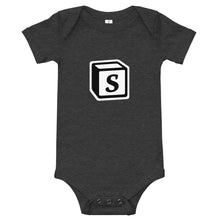 Load image into Gallery viewer, &#39;S&#39; Block Monogram Short-Sleeve Infant Bodysuit
