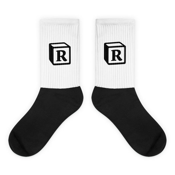 'R' Block Monogram Socks