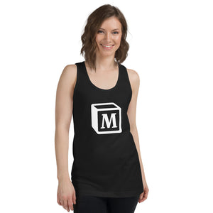 'M' Block Monogram Short-Sleeve Women's Classic tank top (unisex)