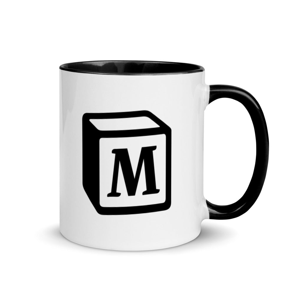 'M' Block Monogram Mug