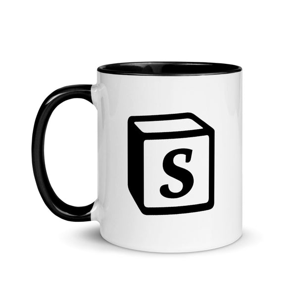 'S' Block Monogram Mug