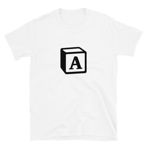 'A' Block Monogram Short-Sleeve Unisex T-Shirt