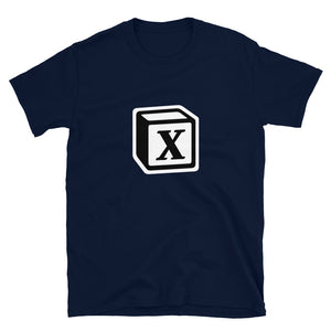 'X' Block Monogram Short-Sleeve Unisex T-Shirt