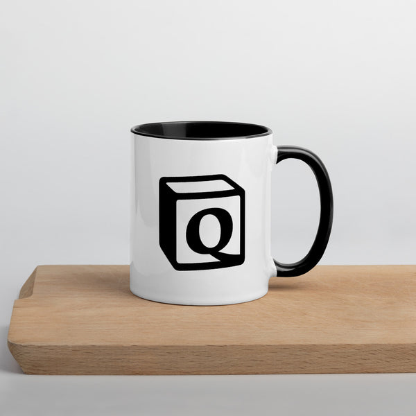 'Q' Block Monogram Mug