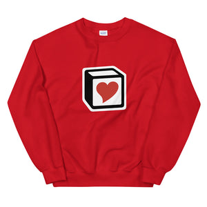Heart Block Unisex Sweatshirt - Red Heart