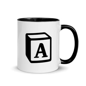 'A' Block Monogram Mug