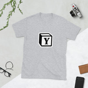 'Y' Block Monogram Short-Sleeve Unisex T-Shirt