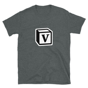 'V' Block Monogram Short-Sleeve Unisex T-Shirt