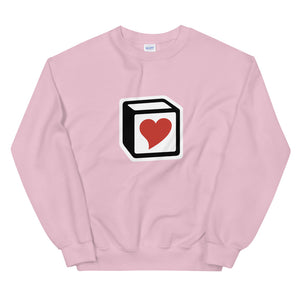Heart Block Unisex Sweatshirt - Red Heart