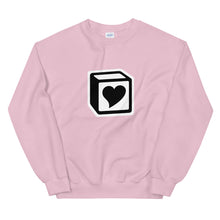 Load image into Gallery viewer, Heart Block Unisex Sweatshirt - Black/White Heart
