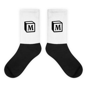 'M' Block Monogram Socks