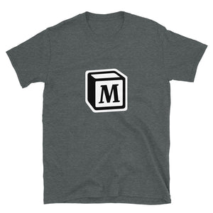 'M' Block Monogram Short-Sleeve Unisex T-Shirt